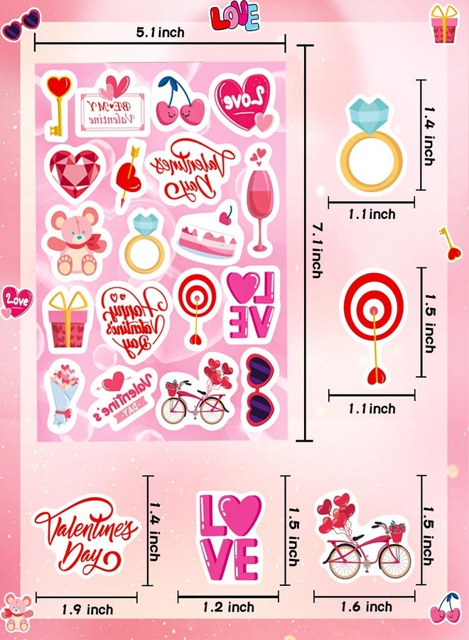 Ozepao 465 Bulk Valentines Stickers for Kids Party Crafts Supplies Classroom Exchange Gifts - Image 3